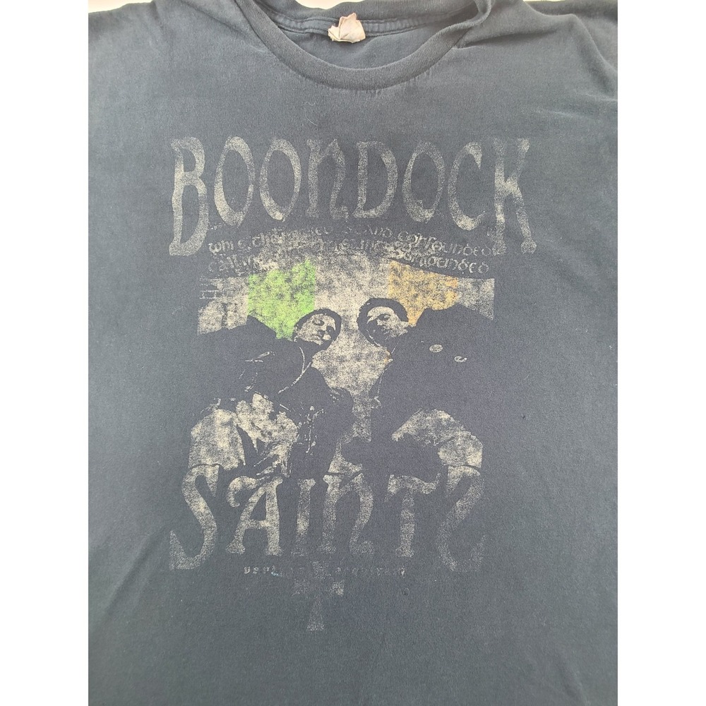 Gildan Boondock Saints Graphic Print T-Shirt Men 2XL Faded Black Movie Promo Tee
